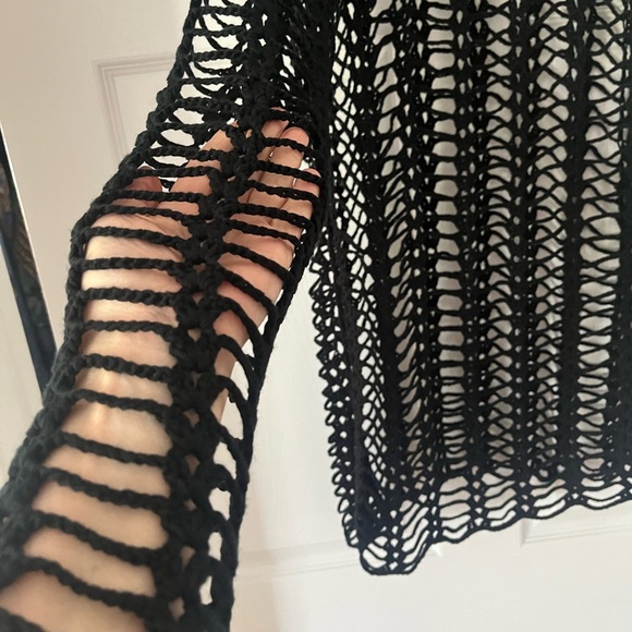 Gorgeous Black bohemian Crochet mini dress! YASSSS - Picture 4 of 4